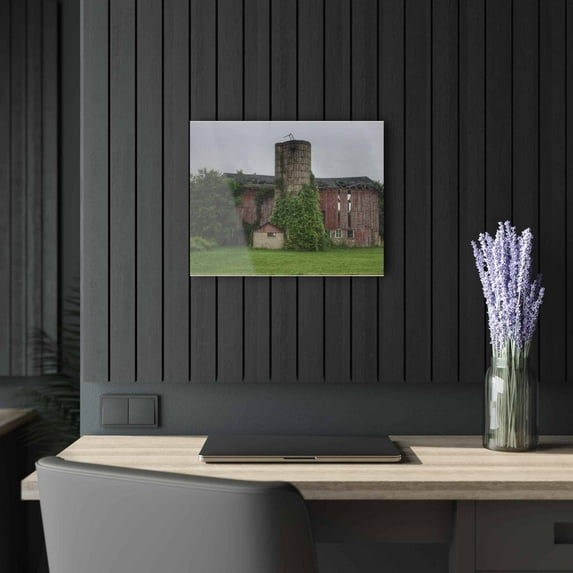 U R There Photography Imlay City Road Red I Rustic Farmhouse Acrylic Wall Print 20"x16"