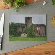 Imlay City Road Red I| Barn Boutique Tempered Glass Cutting Board