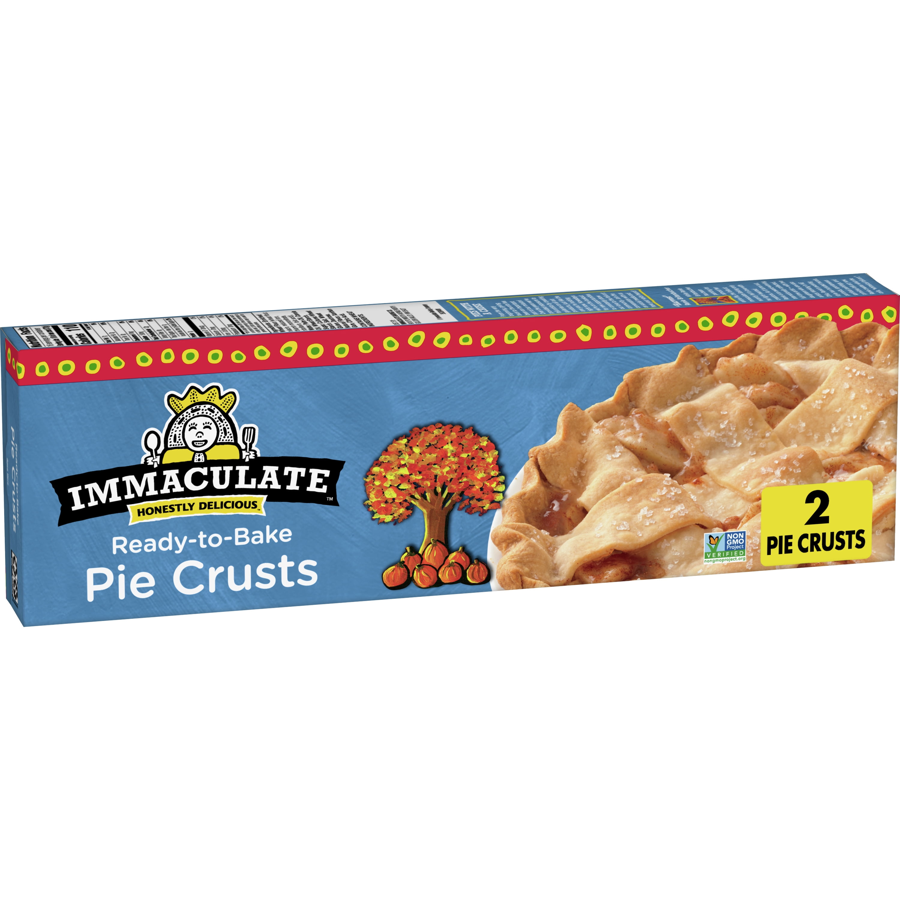 Immaculate Baking Company Ready To Bake 9Inch Pie Crust, Premade Crusts, 2 Count, 15 ozÂ