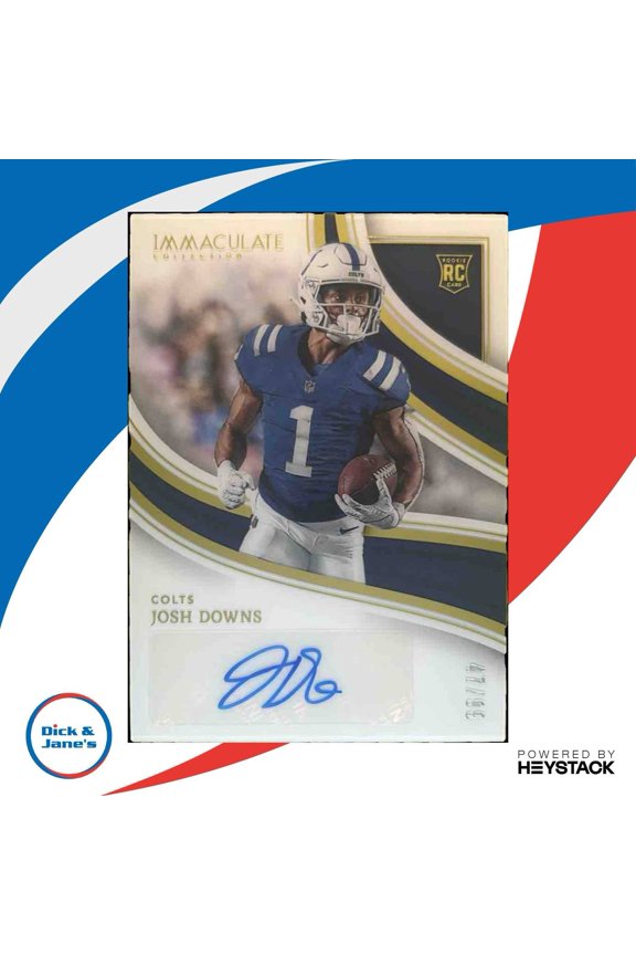 Immaculate Collection Josh Downs #3 Rookie Auto Panini Football Card Indianapolis Colts