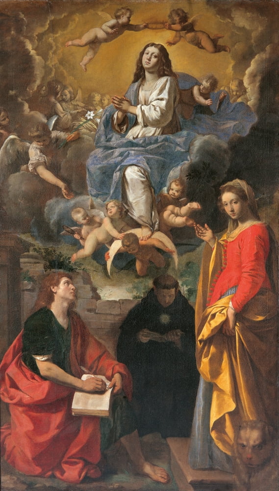 Immaculate Conception And Sts John The Evangelist Canvas Art - (18 x 24)