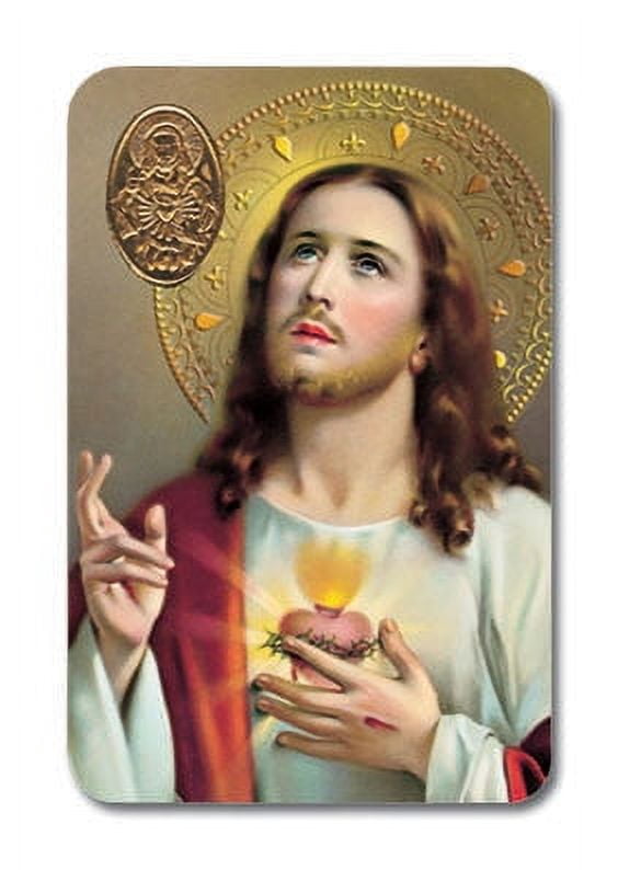 Immaculate Heart of Mary Laminated Catholic Prayer Holy Card with Medal ...