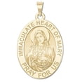 thumbnail image 1 of Immaculate Heart of Mary Oval Religious Medal Color - 2/3 x 3/4 inch Size of Nickel, Sterling Silver, 1 of 2