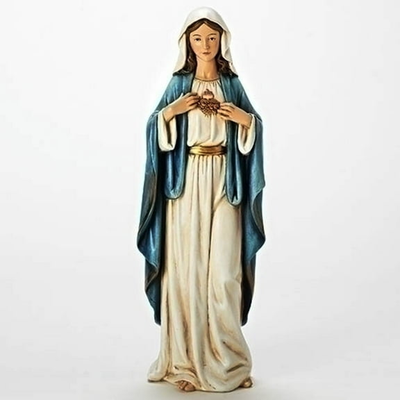 Immaculate Heart of Mother Mary 17 inch Resin Stone Inspirational Figurine Decoration