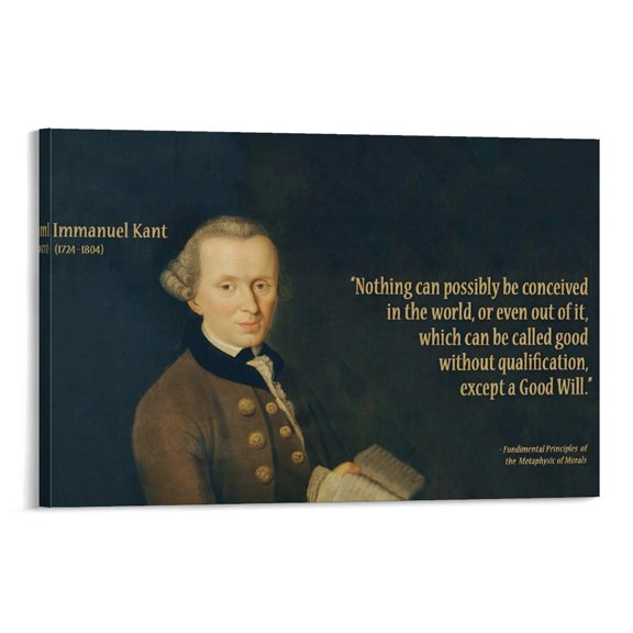 Immanuel Kant Motivational Poster Quote Inspirational Wall Art Poster Scroll Canvas Painting Picture Living Room Decor Home 08x12inch(20x30cm)