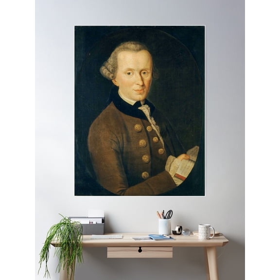 Immanuel Kant Portrait Poster Wall Art, Modern Wall Decor For Living Room Bedroom, 12x18 UNFRAMED
