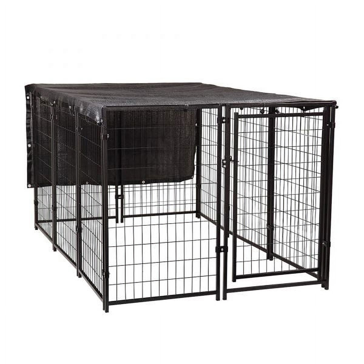 Immere 10-Piece Large 45”H Outdoor Heavy-Duty Metal Dog Fence Kennel ...
