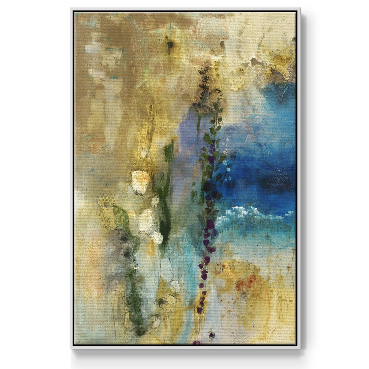 Immerge II Framed Premium Gallery Wrapped Canvas - Ready to Hang - 25 x 37 - White Floating Frame