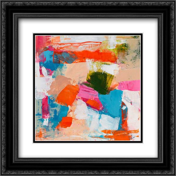 Immersed Sequence II 2x Matted 20x20 Black Ornate Framed Art Print by Pristas, Tracy Lynn