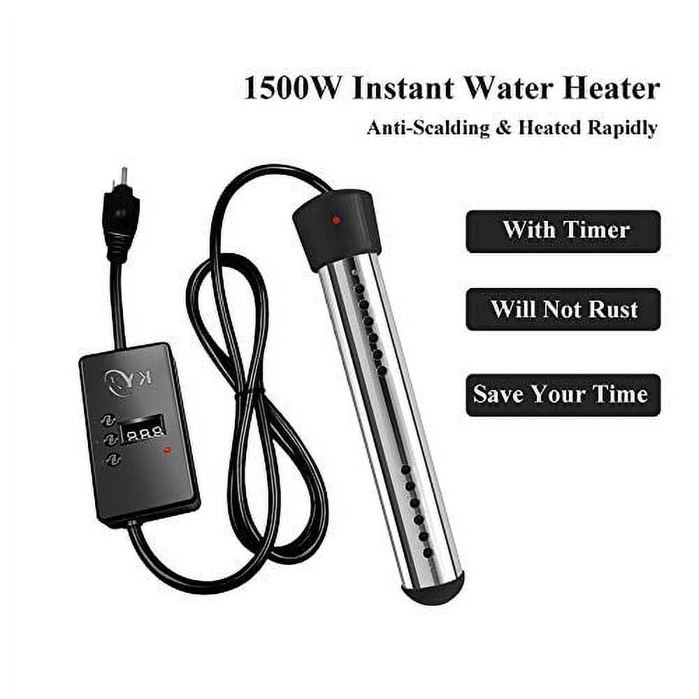 Immersion Bathtub Heater with Timer, 1500W Bucket Swimming Pool