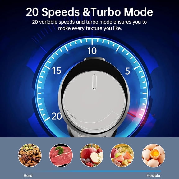 Immersion Blender 1000 , 20-Speed Hand Blender with Turbo Mode, 3-in-1 Copper Motor Blender with Chopper and Egg Beaters