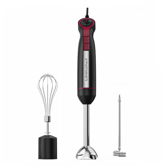 Immersion Blender, 1000W Anti-scratch 3-in-1 Hand Blender, Upgraded 20 Speed Stainless Steel Blade Stick Blenders with Turbo Mode