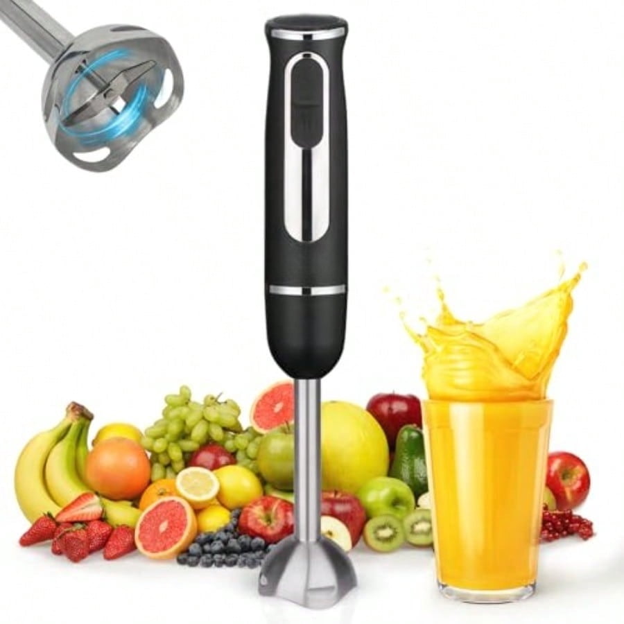Immersion Blender Handheld 300W Hand Blender with 2 Mixing Speed and Stainless Steel Blades Emulsion Blender Handheld for Kitchen Shakes Puree or Baby Food