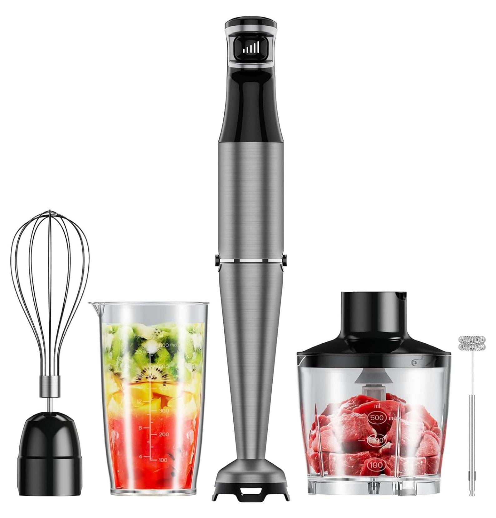 Immersion Blender Handheld 5 in 1 Hand Blender 1100W Stick Blenders