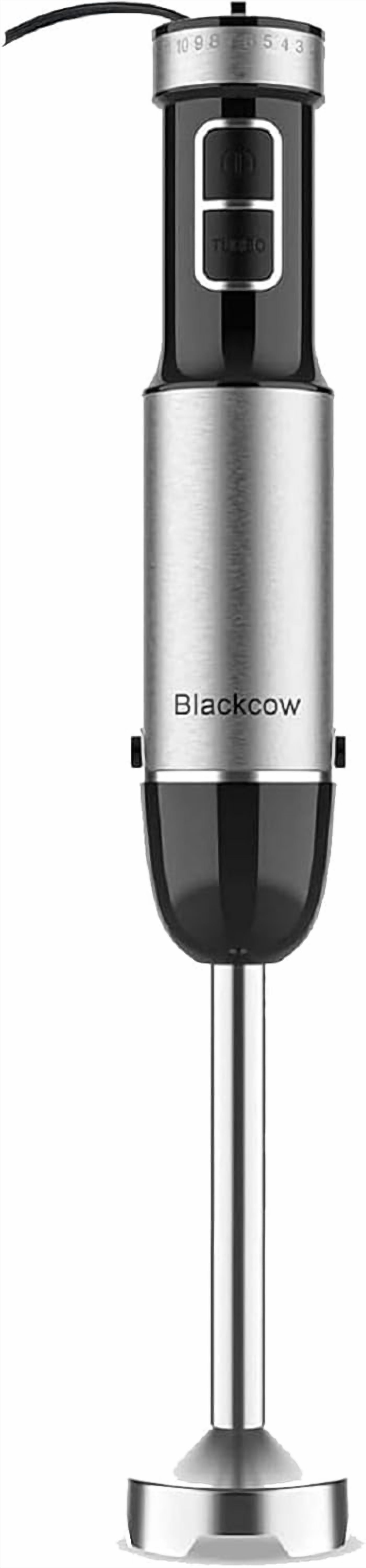 Blackcow Immersion Blender Handheld, 800W Powerful Electric Hand with Titanium Alloy Blades, 12 Speeds & Turbo, Mixer for Smoothies, Soups, Baby Food and Purees