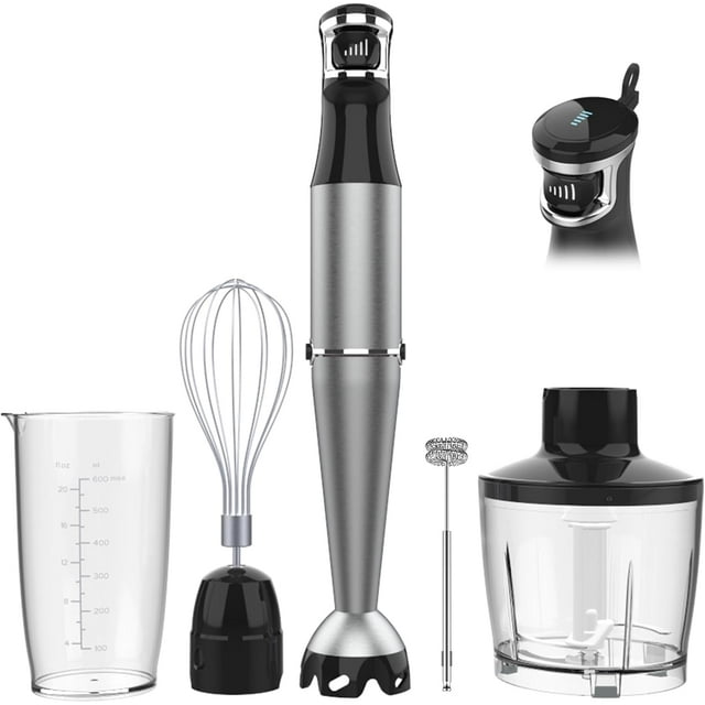 Immersion Blender Handheld Hand Blender 1100W, Trigger Variable Speed 5