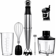 Boyun Daj Immersion Blender, 1100W 5-in-1 Hand Blender, Multi-Speed with 600ml Beaker, Chopper, Whisk & Milk Frother, Ideal for Soup, Baby Food, Sauces, Smoothies & Puree
