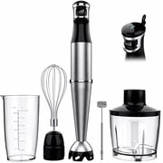 Boyun Daj Immersion Blender, 1100W 5-in-1 Hand Blender, Multi-Speed with 600ml Beaker, Chopper, Whisk & Milk Frother, Ideal for Soup, Baby Food, Sauces, Smoothies & Puree