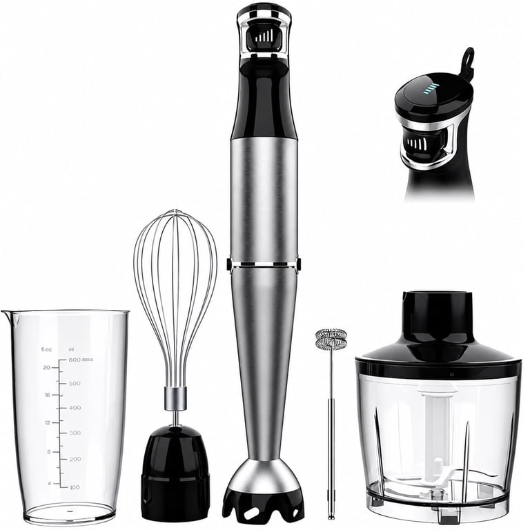 Boyun Daj Immersion Blender, Handheld Stick Blender 1100W, 5-in-1