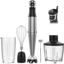 Immersion Blender Handheld Hand Blender 1100W, Trigger Variable Speed 5 in 1 Stick Blender, Emulsion Blender with Chopper, Whisk and Frother for Soup,  Baby Food and Smoothies