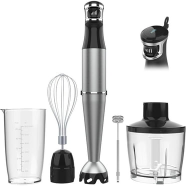 Immersion Blender Handheld Hand Blender 1100W, Trigger Variable Speed 5 in 1 Stick Blender, Emulsion Blender with Chopper, Whisk and Frother for Soup,  Baby Food and Smoothies