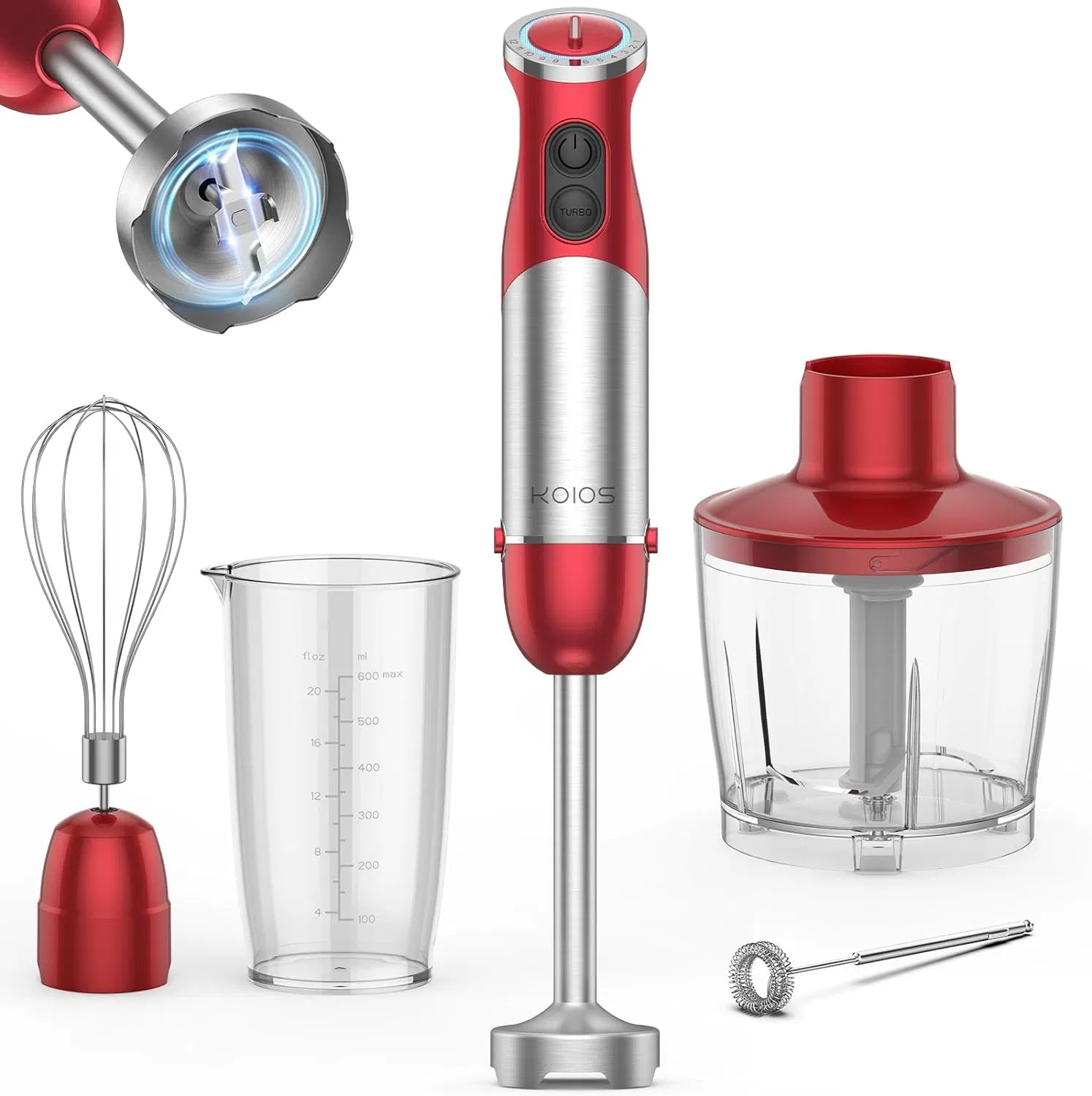 Immersion Blender Handheld, Stainless Steel Hand Stick Blender, 1000W