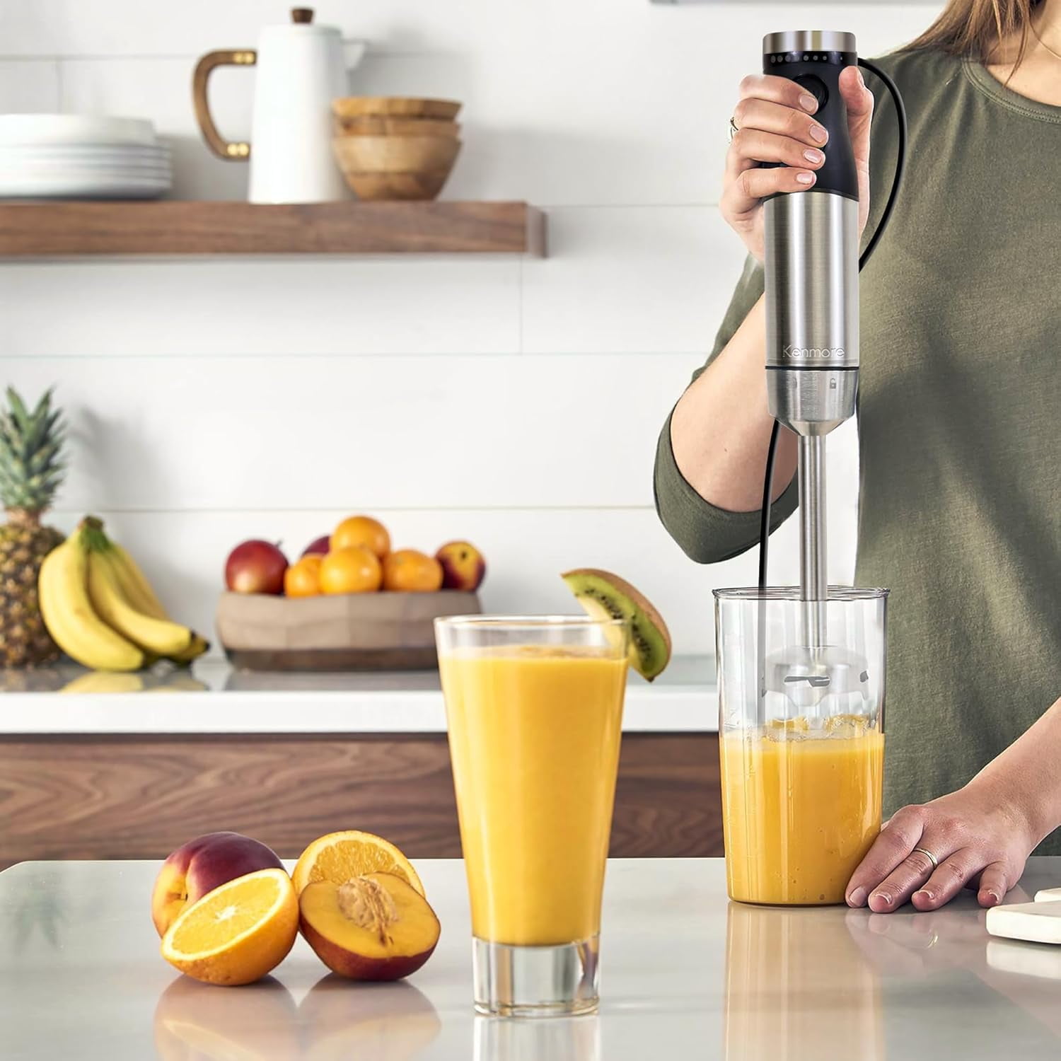 Immersion Blender - Handheld Stick Mixer with Stainless Steel Shaft, Variable Speed for Smoothies and Baby Food