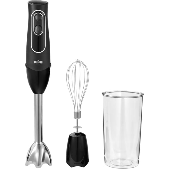 Immersion Hand Blender 350W Dual Speed Turbo with Beaker and Whisk Black Bestseling