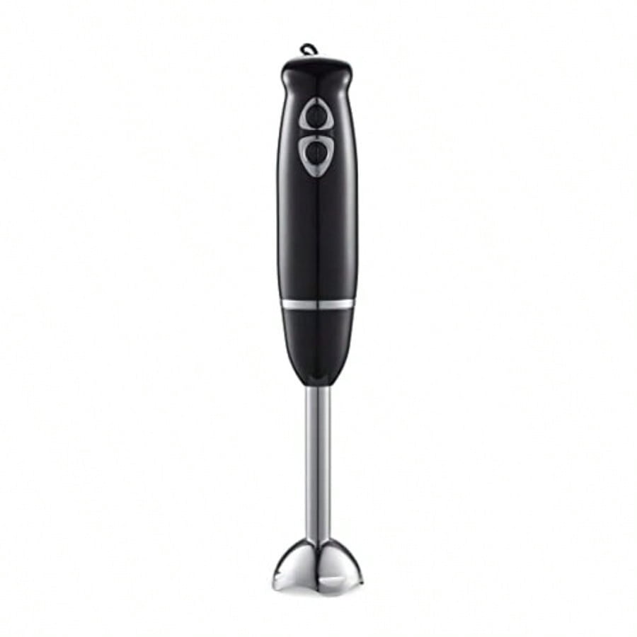 Immersion Hand Blender 500 Watts 2 Speed Mixing with Stainless Steel Blades Detachable Wand Stick Mixer Smoothies Baby Food Soup Black