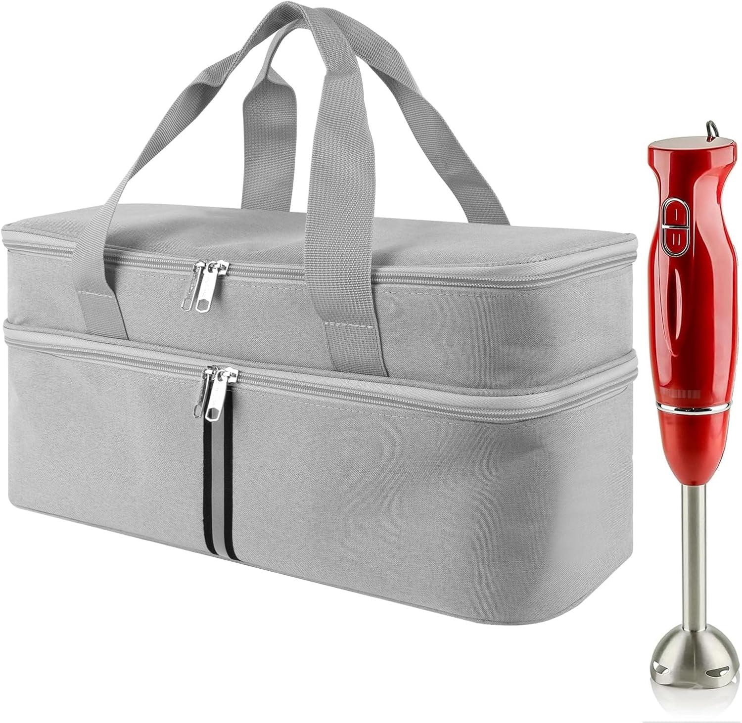 Immersion Hand Blender Stora Bag - Light Grey, Portable Handheld/Stick Blender Travel Organizer (Bag Only)