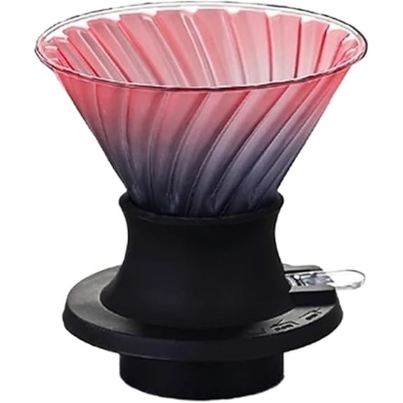 Immersion Pour Over Dripper, Glass Coffee Maker for French Press & Drip Styles, Beginner-Friendly All-in-One Brewing SystemBlack Rose