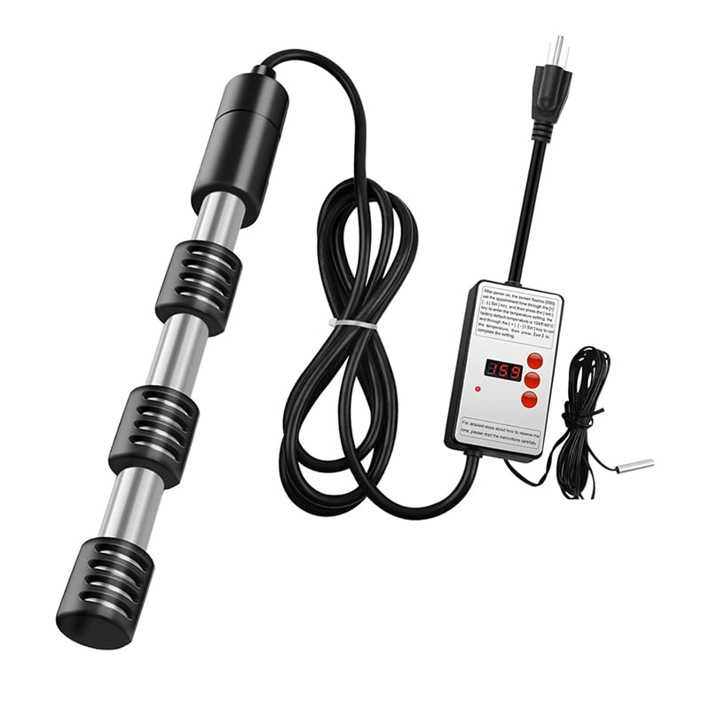 Immersion Water Heater,1500W Portable Electric Stainless Heaters with Guard Cover, for Pool Bathtub US Plug 1500W