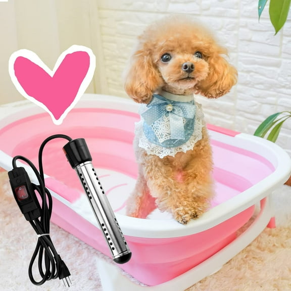 Immersion Water Heater,1500W Submersible Anti-scalding Bucket Heater with Full 304 Stainless-steel Guard,Rapid Heating in Minutes, Black, US plug