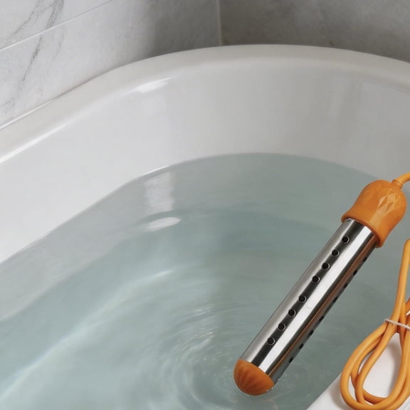 Immersion Water Heater 2500W Portable, Automatic Shut Off Boiler Thermostat Submersible Heater for Bathtub Pool Camping, Electric Water Heater for Travel Pet Grooming Farm 220V