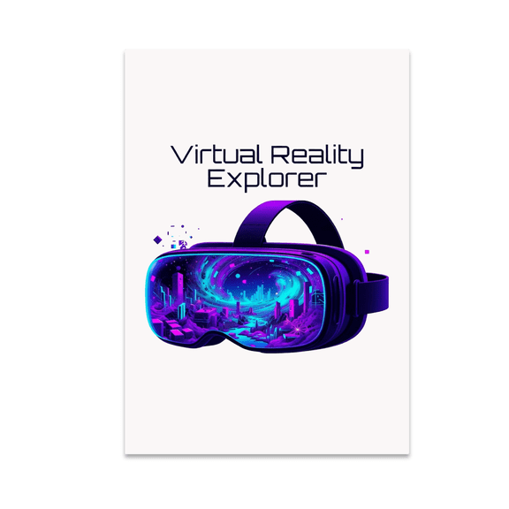 Immersive VR Wall Art - Virtual Reality Explorer - 13x19 Poster Print