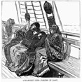 thumbnail image 1 of Immigrant Ship 1870. Neuropean Immigrants Traveling To America Sleeping On The Deck Of An Atlantic Steamship., 1 of 4