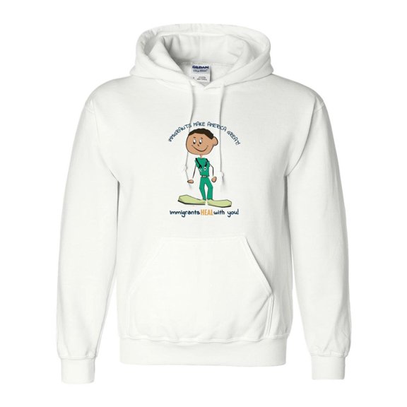 Immigrants Heal With You Diversity Heritage Culture Medic Graphic Hoodie, up to size 5XL