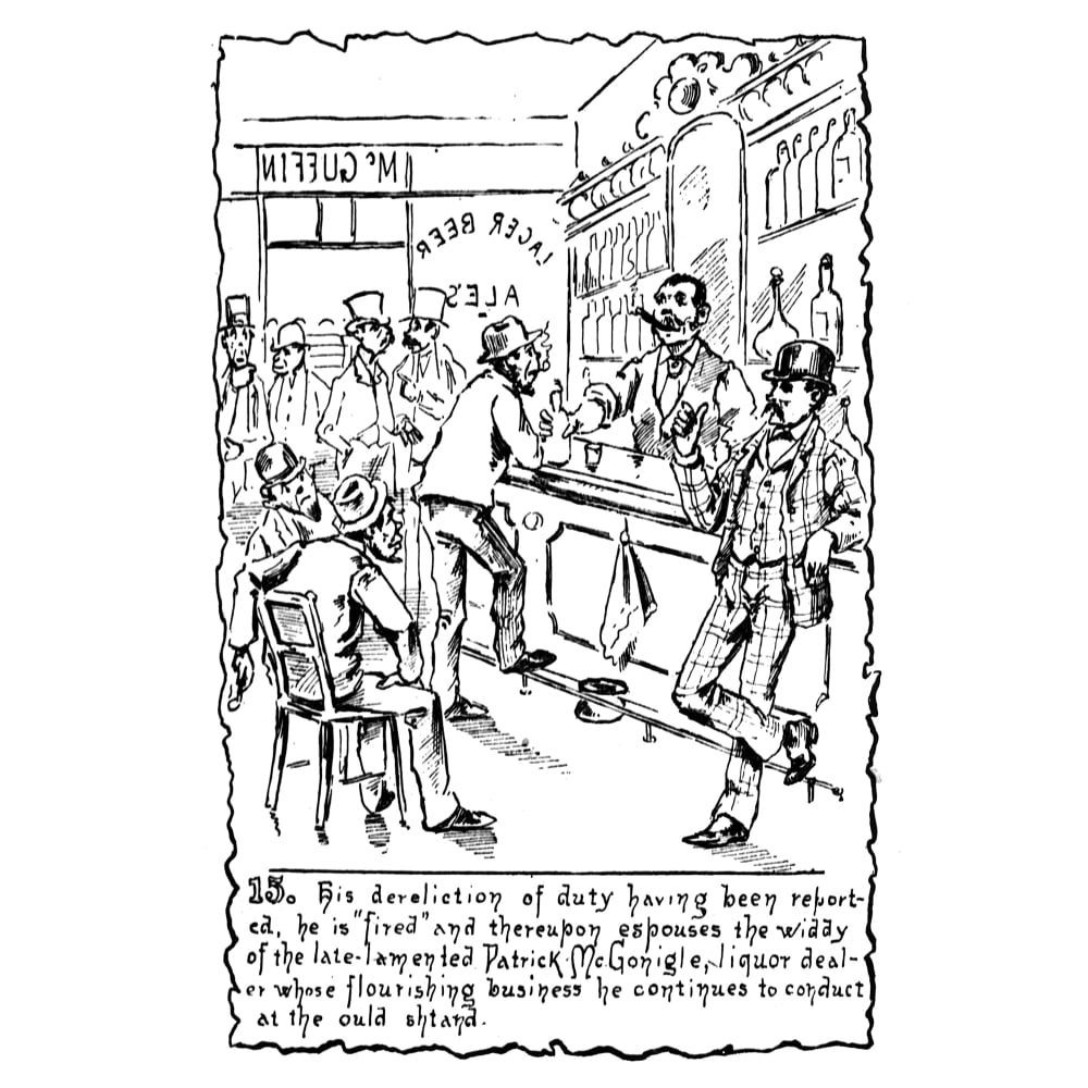 Immigrants Irish C1885. Nscene In An Irish Pub In New York City