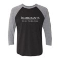 thumbnail image 1 of Immigrants We Get The Job Done Unisex 3/4 Sleeve Baseball Raglan Tee, 1 of 3