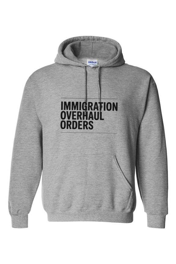 Immigration Overhaul Orders Political Statement Reform Graphic Hoodie, up to size 5XL