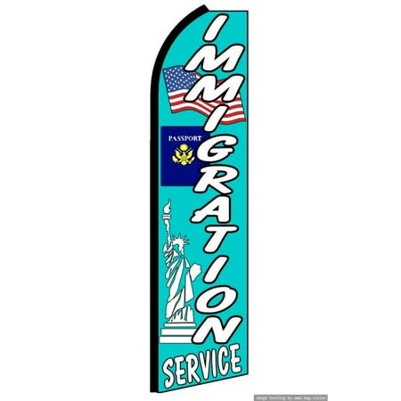 Immigration Service Swooper flag Without Pole Advertisement /Business Flags | Feather Flag |