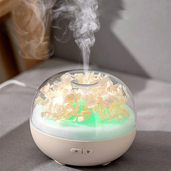 Immortal Flower Humidifier LED Colorful Night Light Two-Speed Spray Humidification Mute Portable Desktop Aromatherapy Humidifier Save 50% off