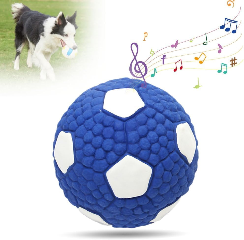 Immortal Toy for Aggressive Chewers, Squeaky Dog Ball Squeaky Dog Toys Natural Latex Rubber Balls for Small Dogs Puppies Cute Dog Squeak Toys Play Ball Tennis Ball, football, volleyball