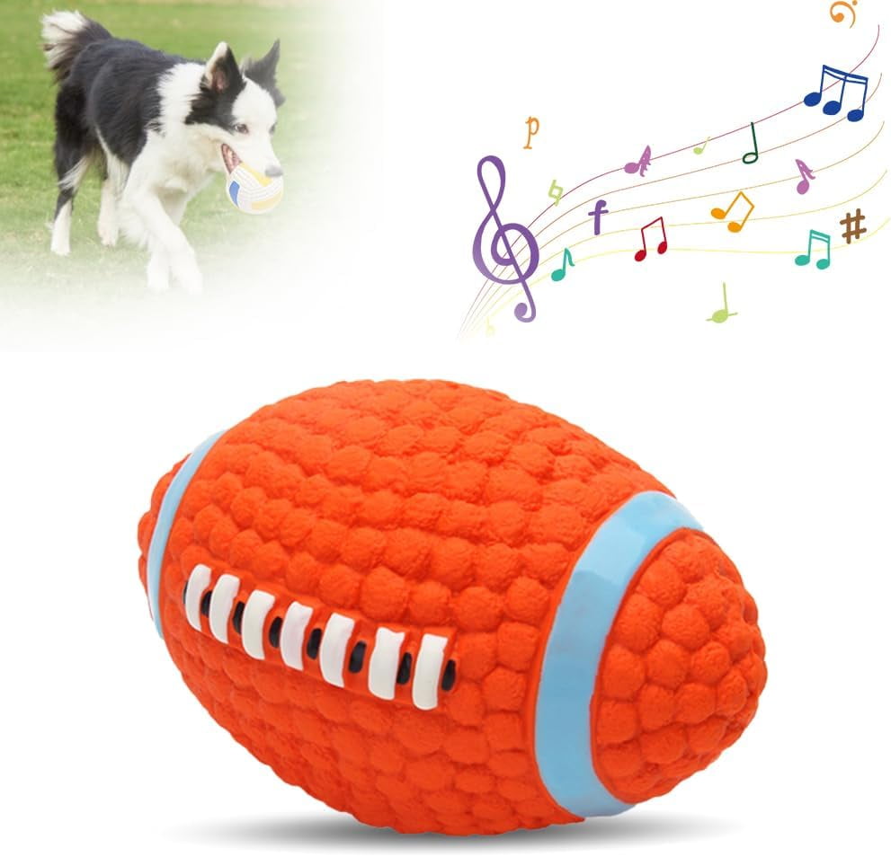 Immortal Toy for Aggressive Chewers, Squeaky Dog Ball Squeaky Dog Toys Natural Latex Rubber Balls for Small Dogs Puppies Cute Dog Squeak Toys Play Ball Tennis Ball, football, volleyball