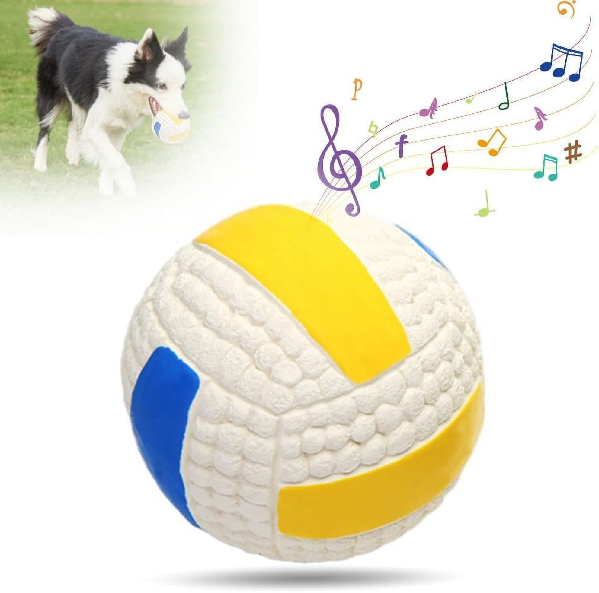 Immortal Toy for Aggressive Chewers, Squeaky Dog Ball Squeaky Dog Toys Natural Latex Rubber Balls for Small Dogs Puppies Cute Dog Squeak Toys Play Ball Tennis Ball, football, volleyball