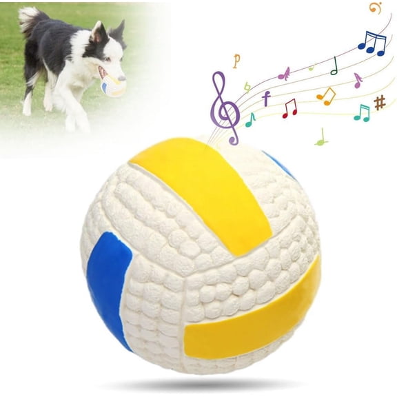 Immortal Toy for Aggressive Chewers, Squeaky Dog Ball Squeaky Dog Toys Natural Latex Rubber Balls for Small Dogs Puppies Cute Dog Squeak Toys Play Ball Tennis Ball, football, volleyball
