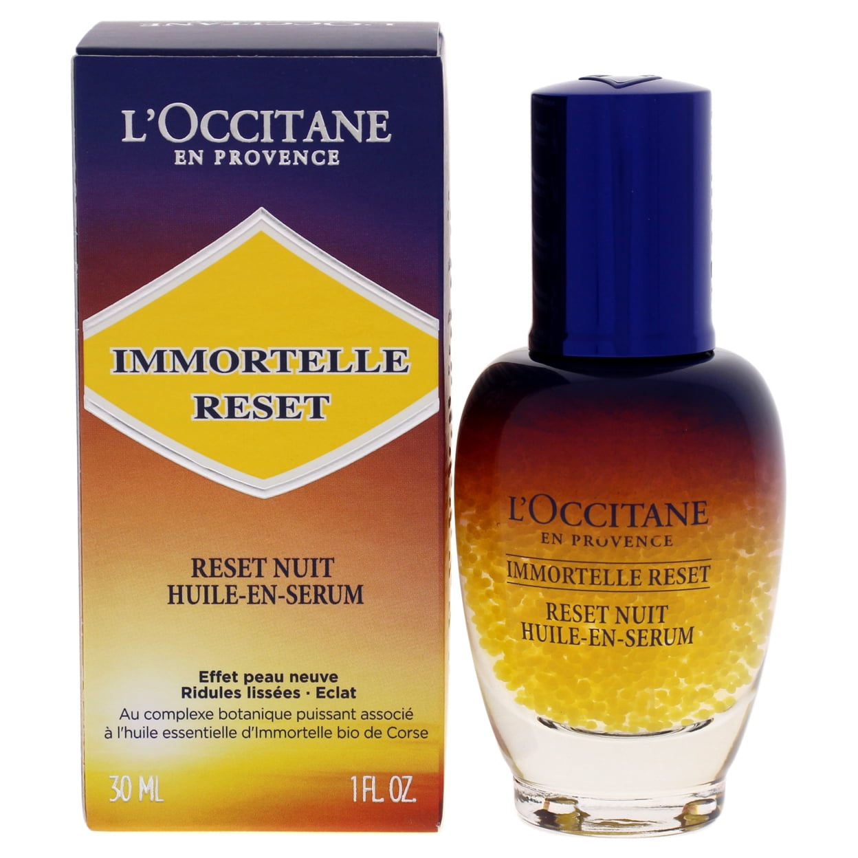  L'OCCITANE Immortelle Overnight Reset Oil-in-Serum, 1 oz.: More  Radiant Skin in 1 Night*, Smooth Fine Lines, Revitalize Dull Skin,  Award-Winner : Beauty & Personal Care