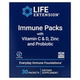 thumbnail image 1 of Immune Packs With Vitamin C & D, Zinc And Probiotic, 30 Packets, Life Extension, 1 of 10