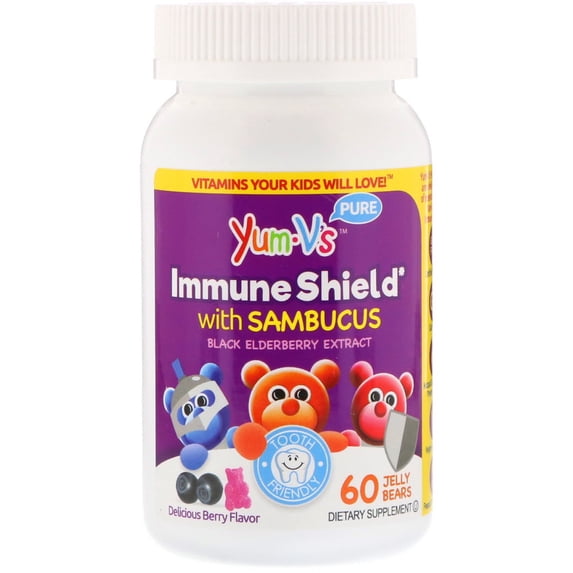 Immune Shield With Sambucus, Yummy Berry Flavor, 60 Jelly Bears