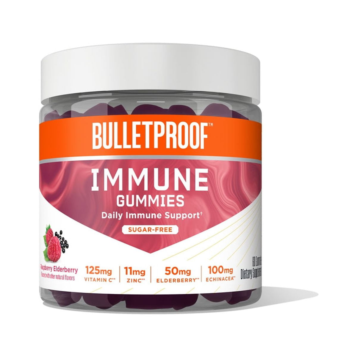 Immune SugarFree Gummies, 60 Count, Elderberry Raspberry Flavor
